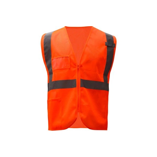 Gss Safety Hi-Vis Safety Vest 4XL/5XL Class 2 , Zipper 1010-4XL/5XL - main